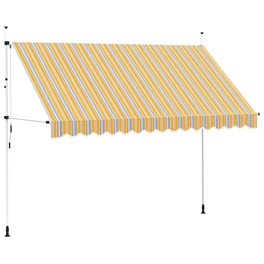 Einziehbare Markise, 350 cm, Gelb/Blau