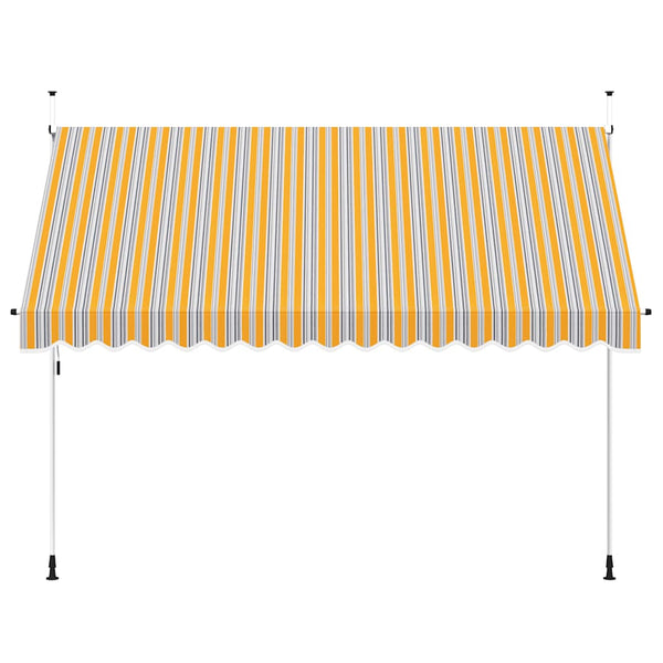 Einziehbare Markise, 350 cm, Gelb/Blau