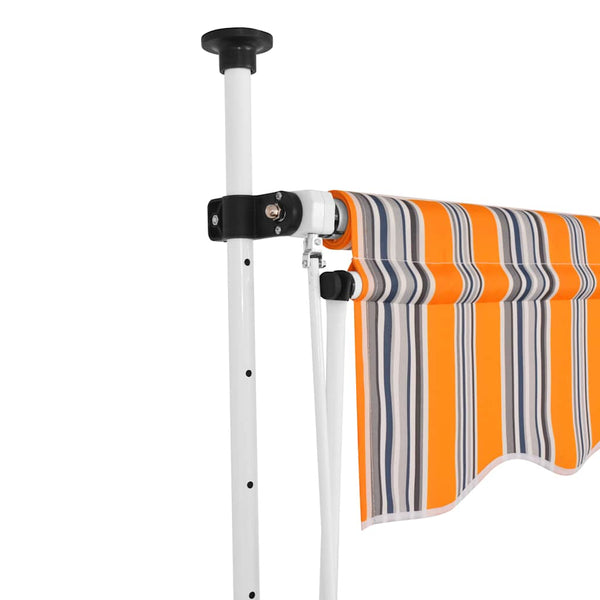 Einziehbare Markise, 400 cm, Gelb/Blau