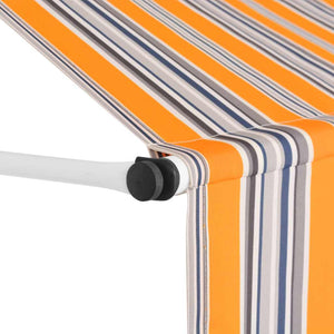 Einziehbare Markise, 400 cm, Gelb/Blau