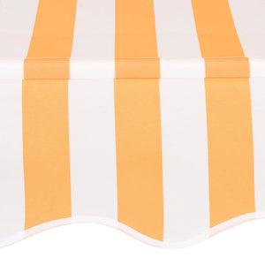 Einziehbare Markise, 150 cm, Orange/Weiß
