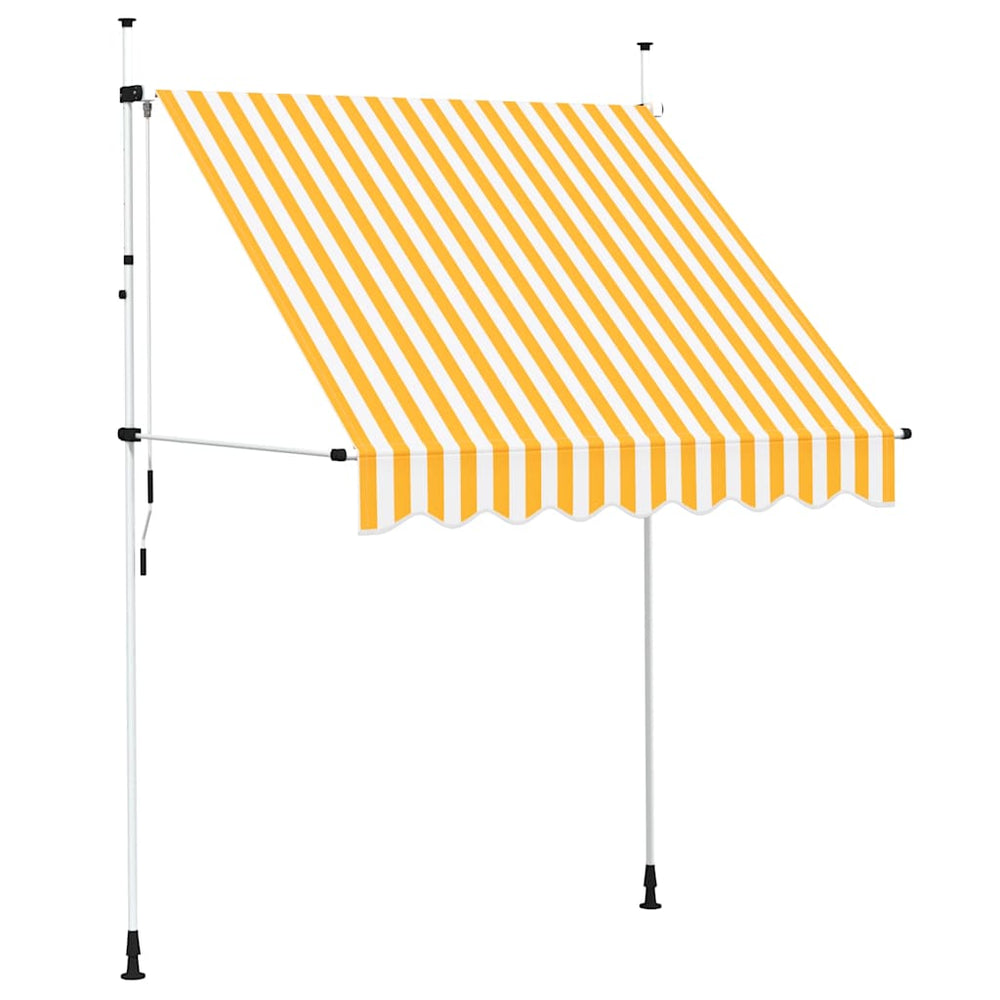 Einziehbare Markise, 200 cm, Orange/Weiß