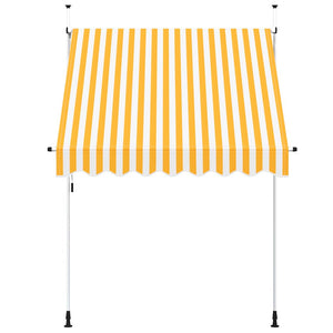Einziehbare Markise, 200 cm, Orange/Weiß