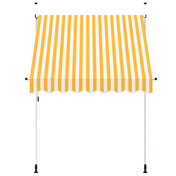 Einziehbare Markise, 200 cm, Orange/Weiß