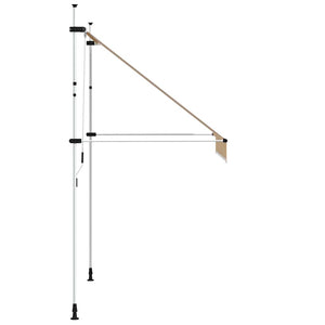 Einziehbare Markise, 200 cm, Orange/Weiß