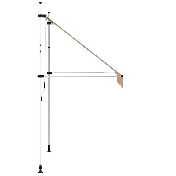 Einziehbare Markise, 200 cm, Orange/Weiß