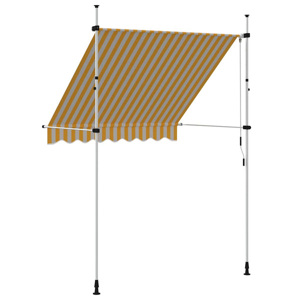 Einziehbare Markise, 200 cm, Orange/Weiß