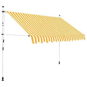 Einziehbare Markise, 250cm, Orange/Weiß