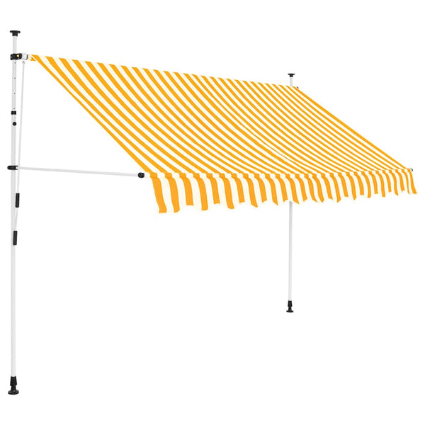 Einziehbare Markise, 250cm, Orange/Weiß