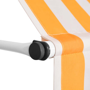 Einziehbare Markise, 250cm, Orange/Weiß