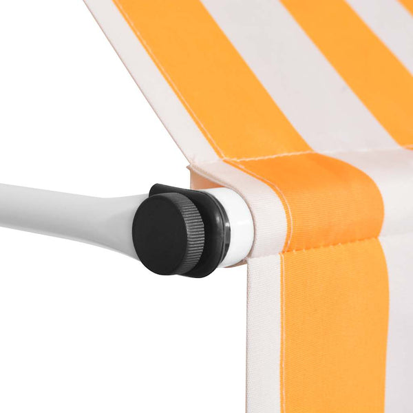 Einziehbare Markise, 250cm, Orange/Weiß