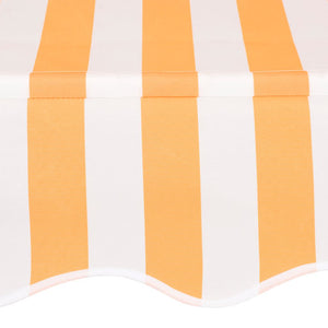 Einziehbare Markise, 250cm, Orange/Weiß