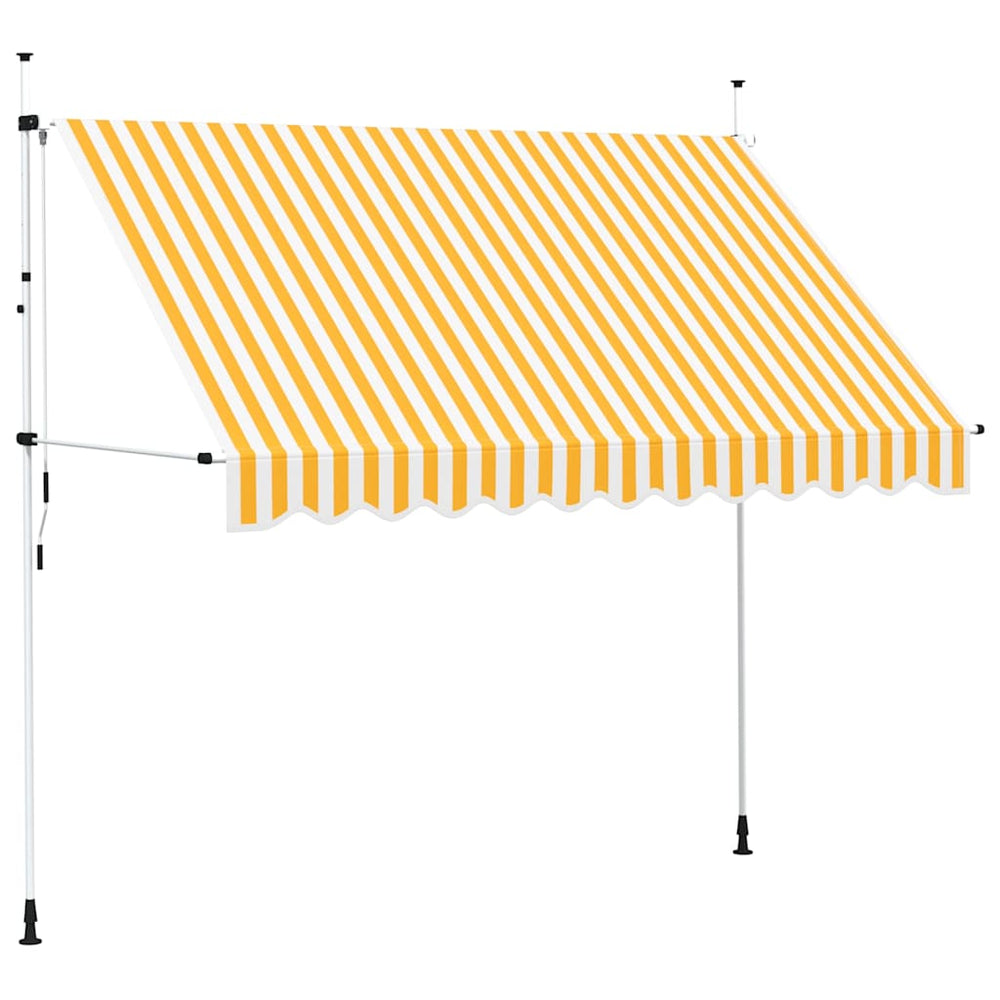 Einziehbare Markise, 300 cm, Orange/Weiß