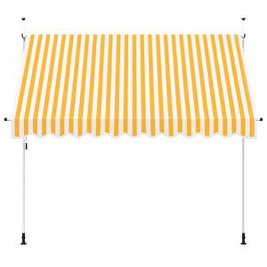 Einziehbare Markise, 300 cm, Orange/Weiß