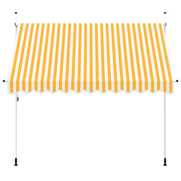 Einziehbare Markise, 300 cm, Orange/Weiß