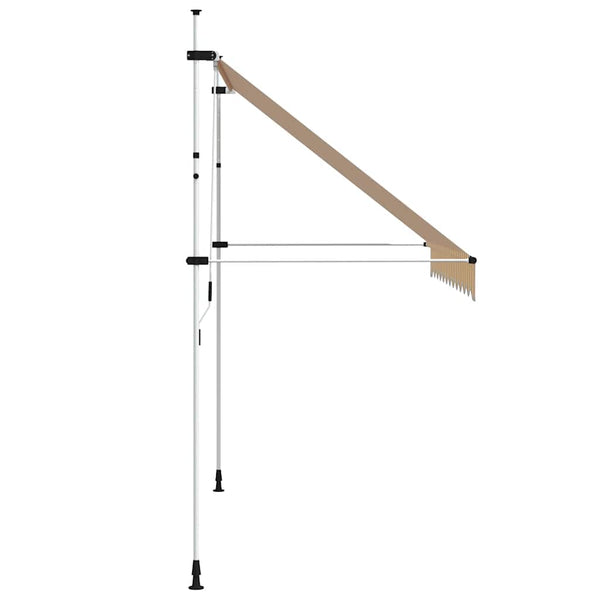 Einziehbare Markise, 300 cm, Orange/Weiß