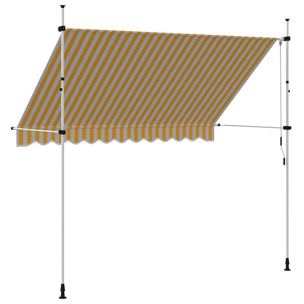 Einziehbare Markise, 300 cm, Orange/Weiß