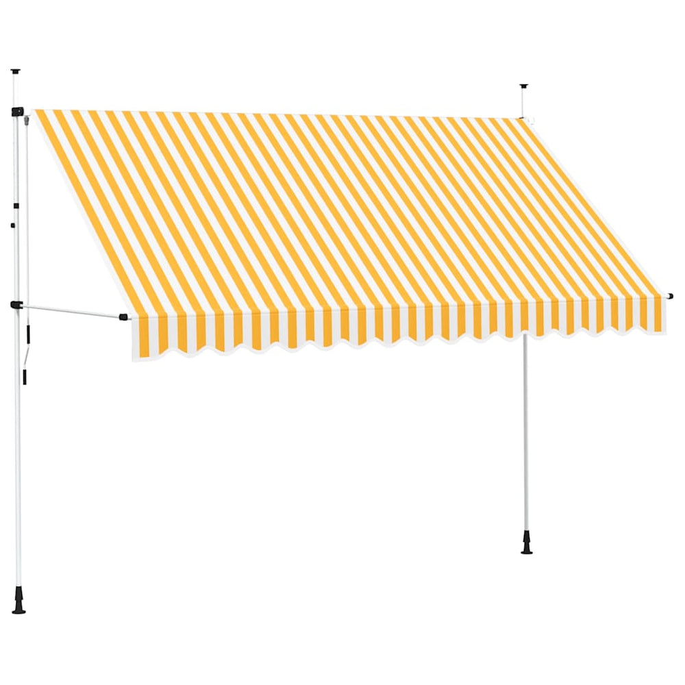 Einziehbare Markise, 350cm, Orange/Weiß
