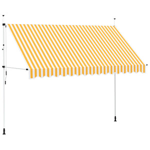 Einziehbare Markise, 350cm, Orange/Weiß