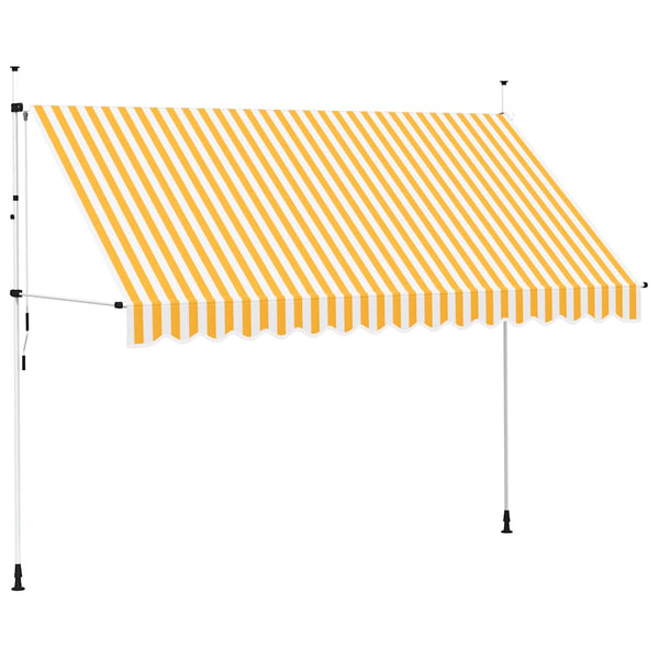 Einziehbare Markise, 350cm, Orange/Weiß