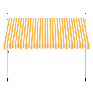 Einziehbare Markise, 350cm, Orange/Weiß