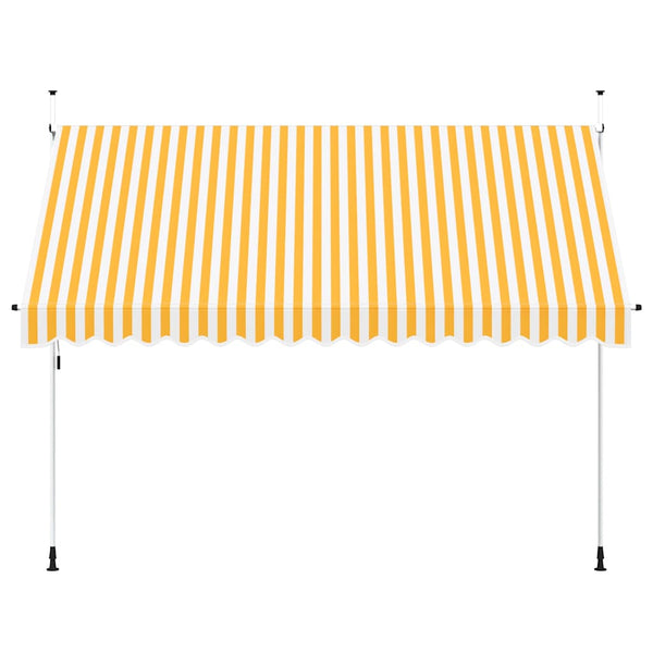 Einziehbare Markise, 350cm, Orange/Weiß
