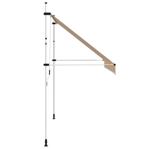 Einziehbare Markise, 350cm, Orange/Weiß