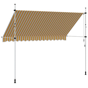 Einziehbare Markise, 350cm, Orange/Weiß