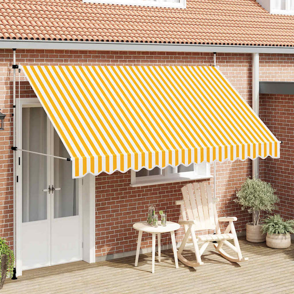 Einziehbare Markise, 350cm, Orange/Weiß