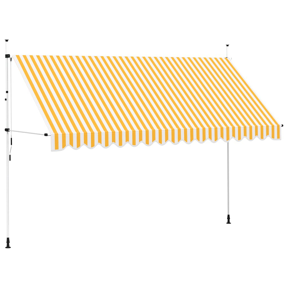 Einziehbare Markise 400 cm Orange/Weiß