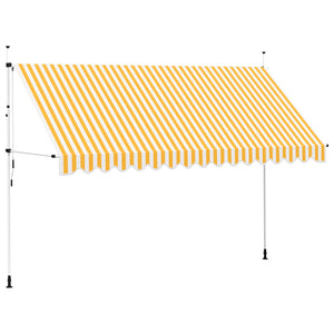 Einziehbare Markise 400 cm Orange/Weiß