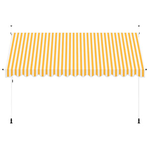 Einziehbare Markise 400 cm Orange/Weiß