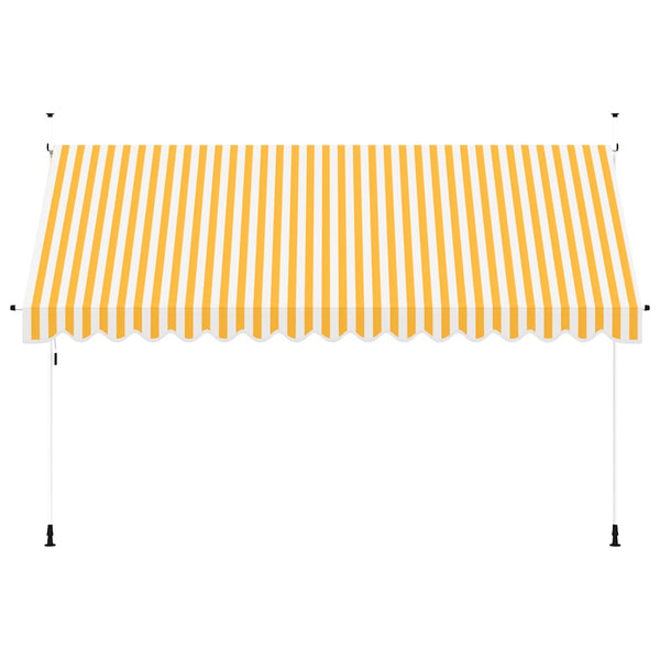Einziehbare Markise 400 cm Orange/Weiß