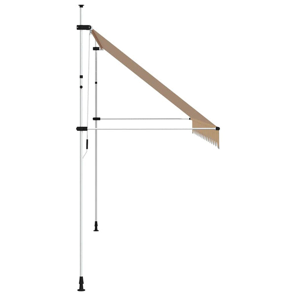 Einziehbare Markise 400 cm Orange/Weiß