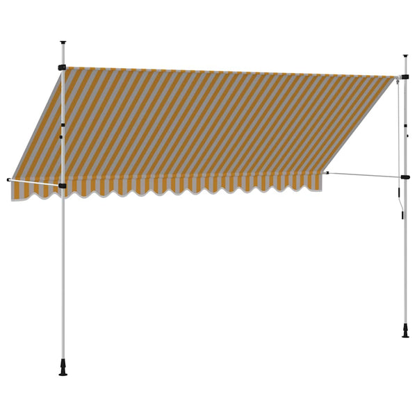 Einziehbare Markise 400 cm Orange/Weiß