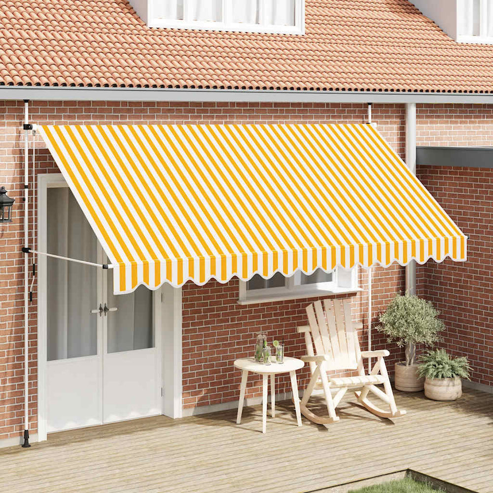 Einziehbare Markise 400 cm Orange/Weiß
