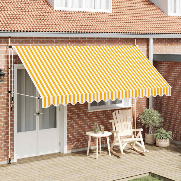 Einziehbare Markise 400 cm Orange/Weiß