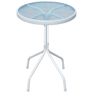 Gartentisch Stahl Grau Rund 50x71cm