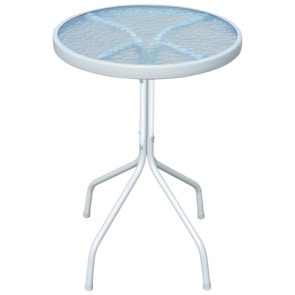 Gartentisch Stahl Grau Rund 50x71cm