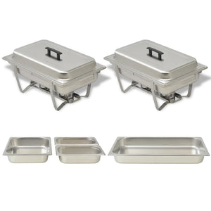 Edelstahl Chafing Dish Set, 2-teilig