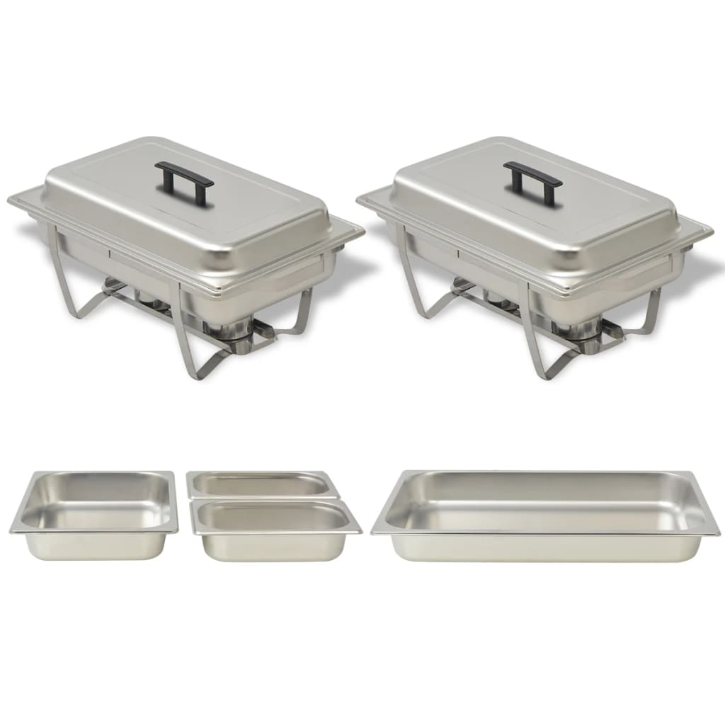 Edelstahl Chafing Dish Set, 2-teilig