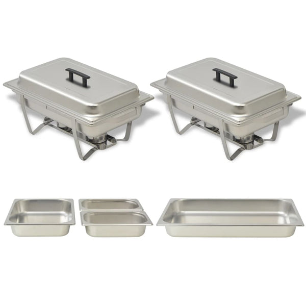 Edelstahl Chafing Dish Set, 2-teilig