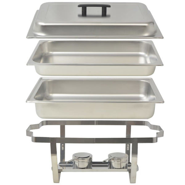 Edelstahl Chafing Dish Set, 2-teilig
