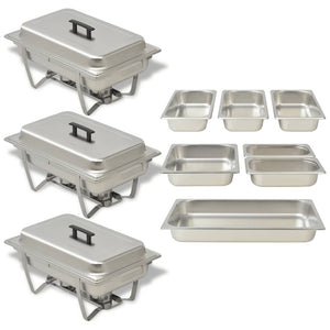 Edelstahl Chafing Dish Set, 3-teilig