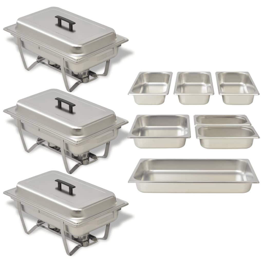 Edelstahl Chafing Dish Set, 3-teilig