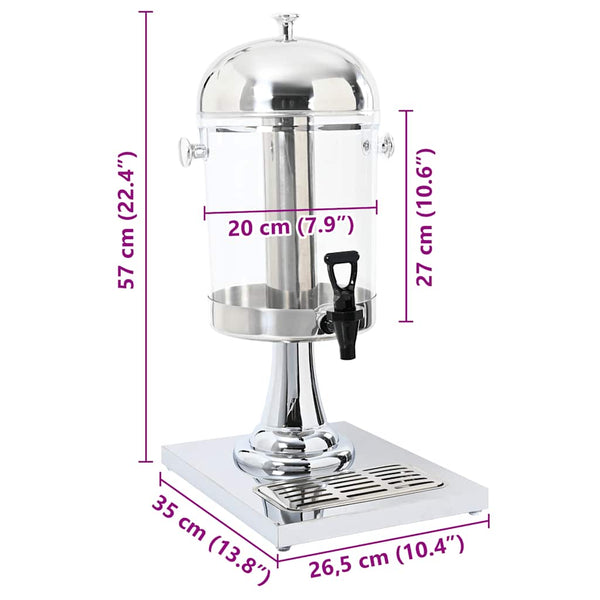 Getränkespender Edelstahl 8 Liter