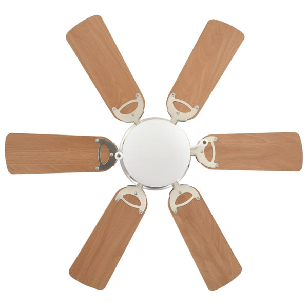 Deckenventilator mit Licht, 82cm, Hellbraun