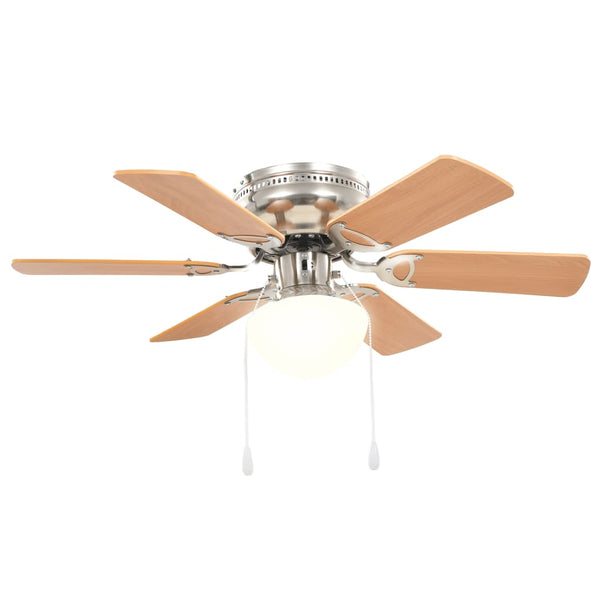 Deckenventilator mit Licht, 82cm, Hellbraun