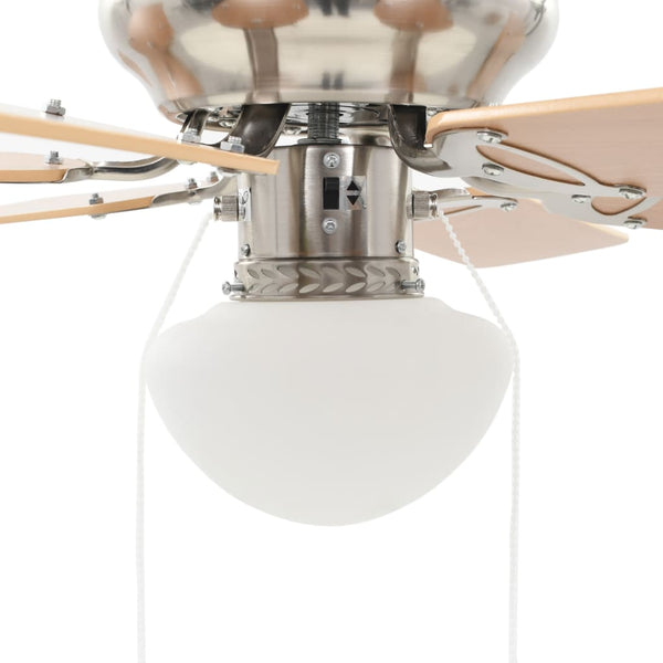 Deckenventilator mit Licht, 82cm, Hellbraun