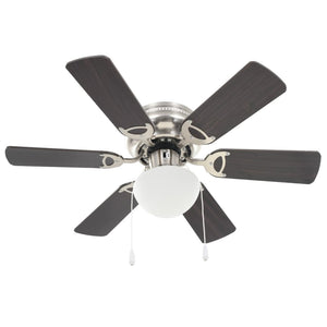Deckenventilator mit Licht Dunkelbraun 82cm